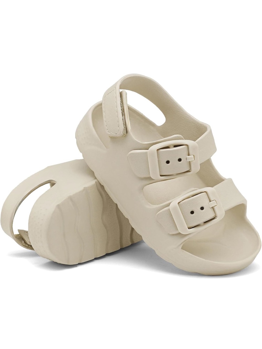 Inminpin Kids Beige Adjustable Buckle Sandals- Size 5